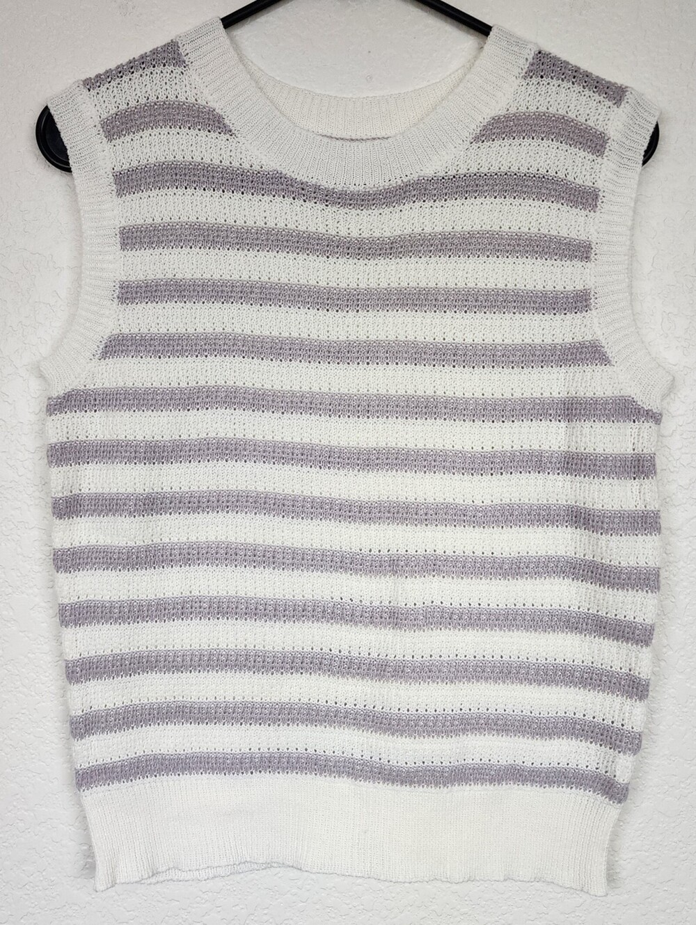 Striped Medium Large Be Cool Sweater Vest Tank Top